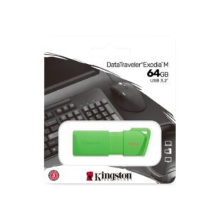 Memoria USB Kingston DataTraveler Exodia M 64GB – USB 3.2 Gen 1 | Color Neon Green