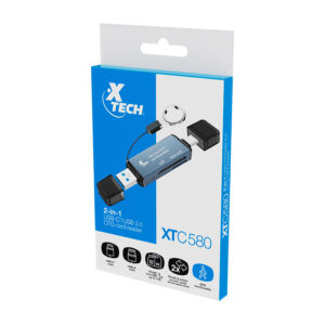 Lector de Tarjetas Xtech XTC-580 – 2 en 1 USB-C / USB 3.0 OTG | Compatible con SD y microSD